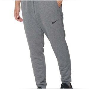 Nike Dri Fit Men’s Small S Grey Sweatpants Joggers Taper Slim Pants Cozy Stretch